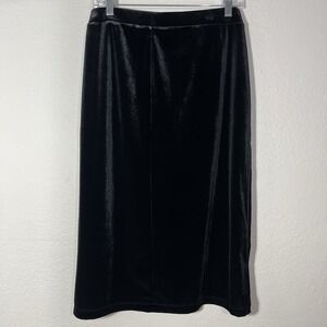Kasper Skirt‎ Black Velvet Pull On Size XL Women's